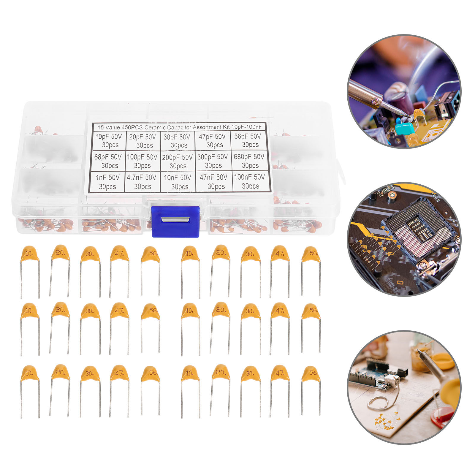 Electronics Repair Hobby - 1 Set Premium-Keramikkondensator-Sortiment, 50 V, mehrschichtige