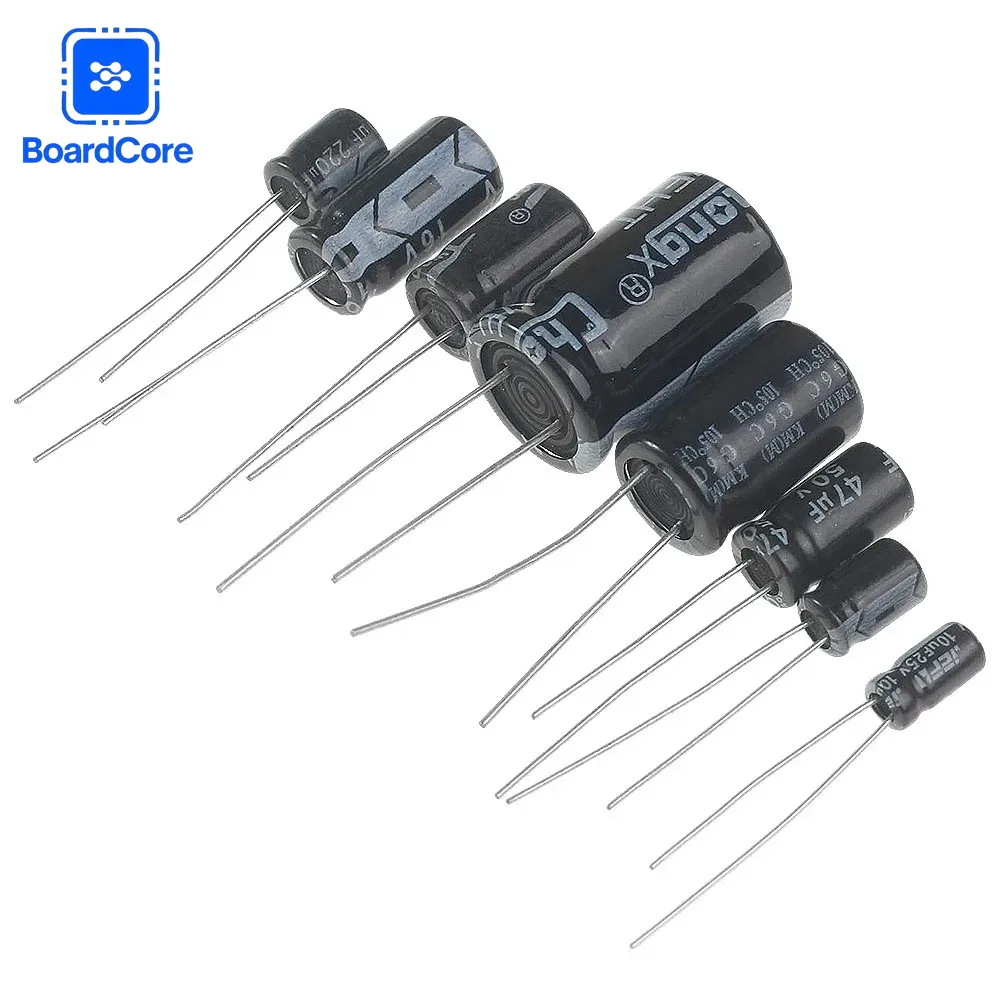 Electronics Repair Hobby - 25 Werte 125-teiliges Elektrolytkondensator-Set 1μF-2200μF 16V